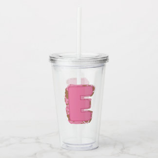 Kaffee Buchstabe E: Monogramm Anfangsbuchstabe Acryltrinkbecher