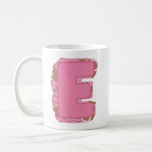 Kaffee Buchstabe E: Monogramm Anfangsbuchstabe  Kaffeetasse (Links)