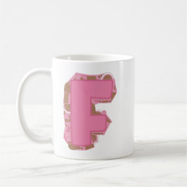 Kaffee Buchstabe F: Monogramm Anfangsbuchstabe Kaffeetasse