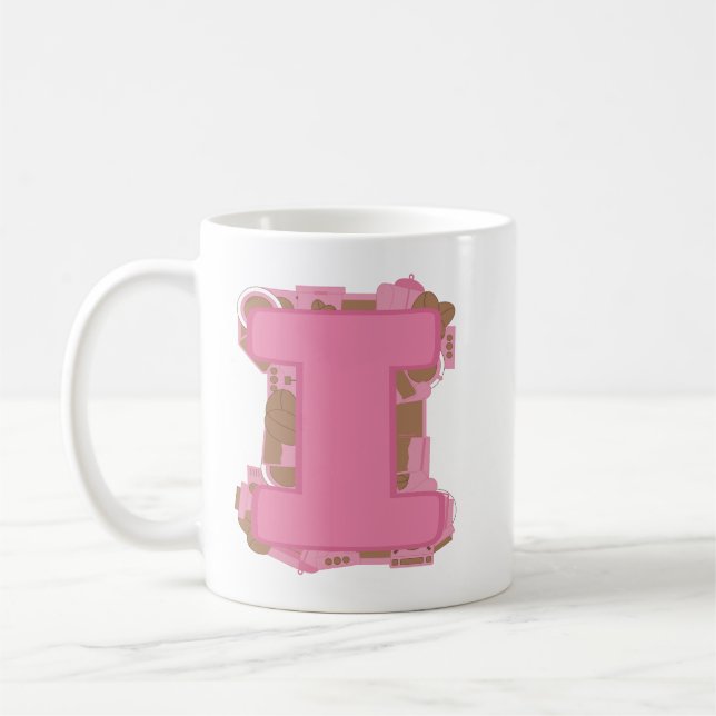 Kaffee Buchstabe I: Monogramm Anfangsbuchstabe  Kaffeetasse (Links)