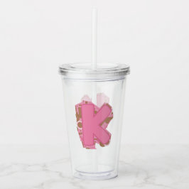 Kaffee Buchstabe K: Monogramm Initiale Acryltrinkbecher
