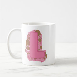 Kaffee Buchstabe L: Monogramm Anfangsbuchstabe Kaffeetasse