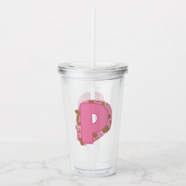 Kaffee Buchstabe M: Monogramm Initiale Acryltrinkbecher