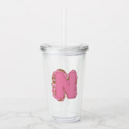 Kaffee Buchstabe N: Monogramm Initiale Acryltrinkbecher