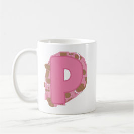 Kaffee Buchstabe P: Monogramm Initiale Kaffeetasse