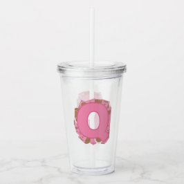 Kaffee Buchstabe Q: Monogramm Anfangsbuchstabe Acryltrinkbecher