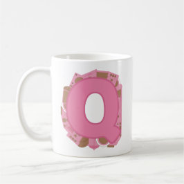 Kaffee Buchstabe Q: Monogramm Initiale Kaffeetasse