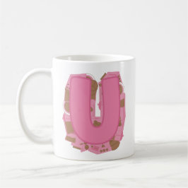 Kaffee Buchstabe U: Monogramm Anfangsbuchstabe Kaffeetasse
