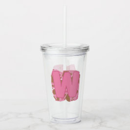 Kaffee Buchstabe W: Monogramm Anfangsbuchstabe Acryltrinkbecher