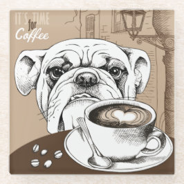 Kaffee Bulldog Glasuntersetzer