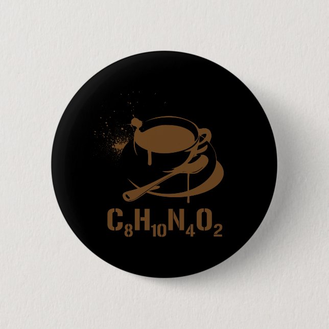 Kaffee C8H10N4O2 Button (Vorderseite)