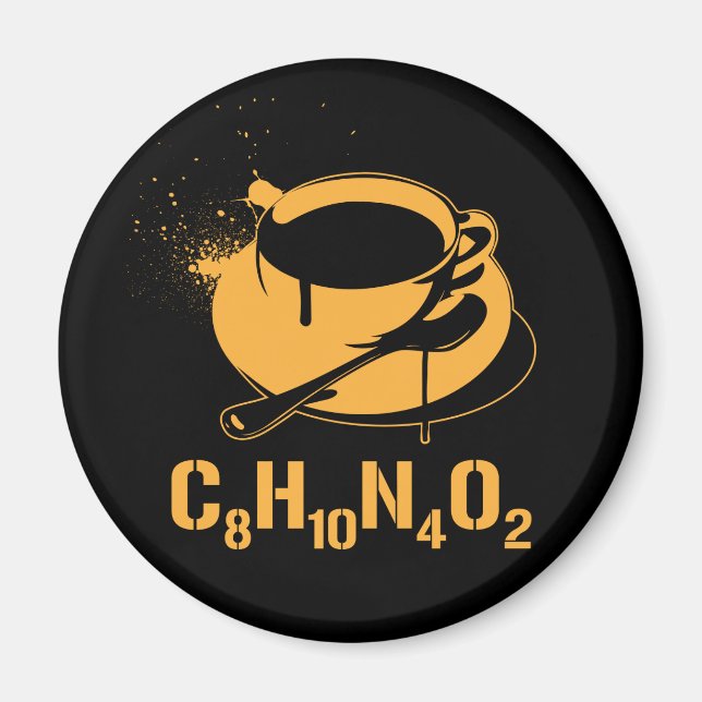 Kaffee C8H10N4O2 Magnet (Vorne)