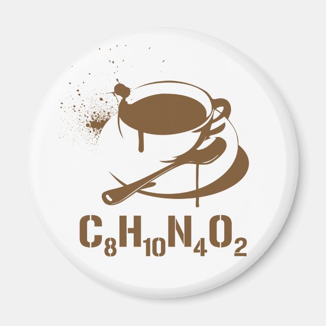 Kaffee C8H10N4O2 Magnet (Vorne)