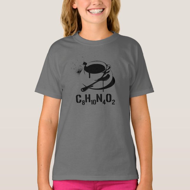 Kaffee C8H10N4O2 T-Shirt (Vorderseite)