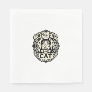 Kaffee Café Katze Lustige Katze Grafik - Kaffee Ca Serviette