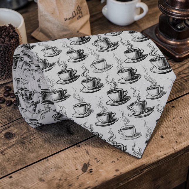 Kaffee Cafe Latte Maßgeschneiderte Krawatte (Von Creator hochgeladen)