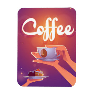 Kaffee-Cartoon Magnet