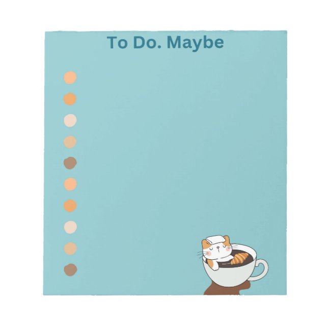 Kaffee Chat Wellness-Center Notizblock (Vorderseite)