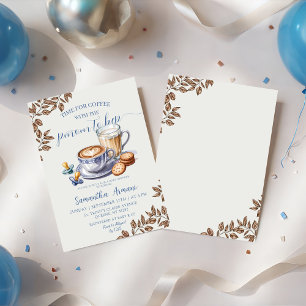 Kaffee Chinoiserie mit Babydusche Party Einladung