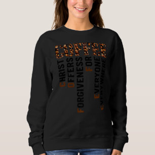 Kaffee Christus bietet jedem Verzeihung. Sweatshirt