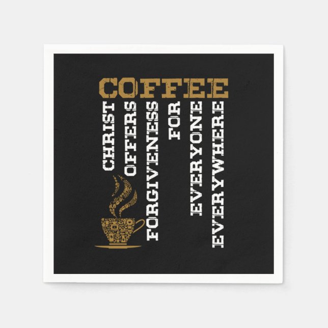 Kaffee Christus Jesus Christentum Kirche Glaubensg Serviette (Vorderseite)