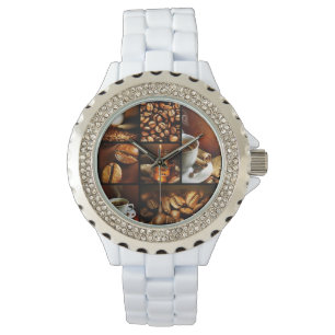 Kaffee-Collage 2 Armbanduhr