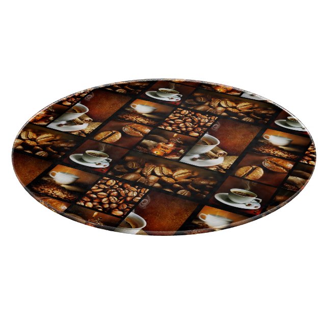 Kaffee-Collage 2 Schneidebrett (Ecke)