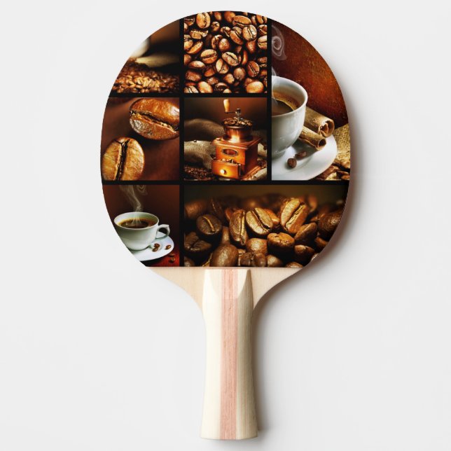 Kaffee-Collage 2 Tischtennis Schläger (Vorderseite)