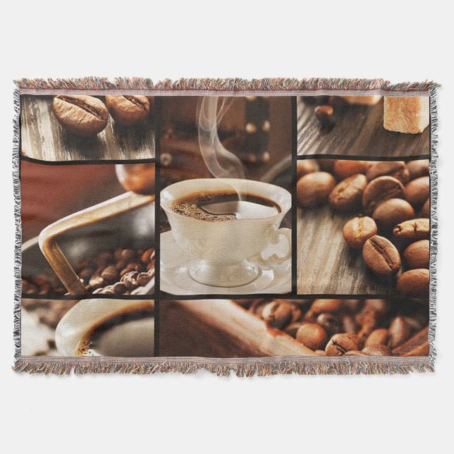 Kaffee-Collage Decke (Vorderseite)