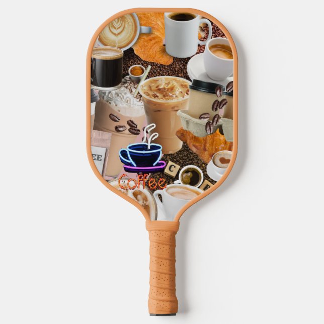 Kaffee-Collage Pickleball-Paddel Pickleball Schläger (Vorderseite)