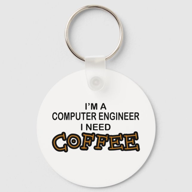 Kaffee - Computeringenieur Schlüsselanhänger (Vorderseite)