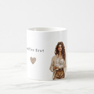 Kaffee Creme Braun Pfirsich  Kaffeetasse