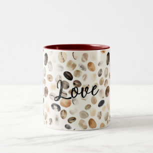 Kaffee Creme Braun Pfirsich Zweifarbige Tasse