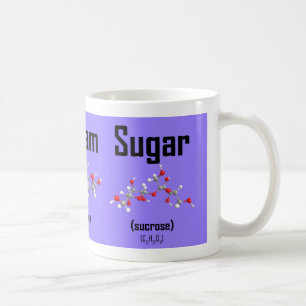 Kaffee-, Creme-und Zuckermolekül-Tasse (lila) Kaffeetasse