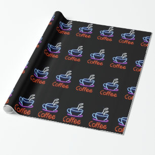 Kaffee-Cup auf Neuronenzeichen Geschenkpapier