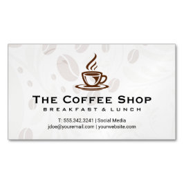 Kaffee-Cup-Dampfkarte Magnetische Visitenkarte