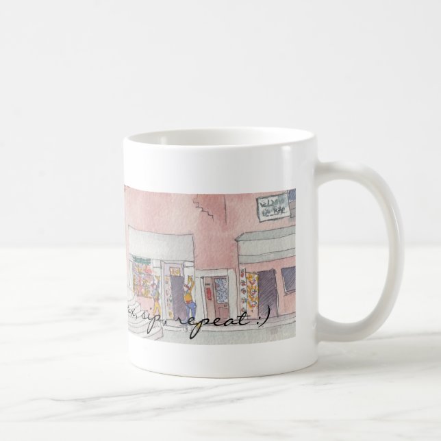 Kaffee-Cup "Entspannen, Schlucken, wiederholen" Kaffeetasse (Rechts)