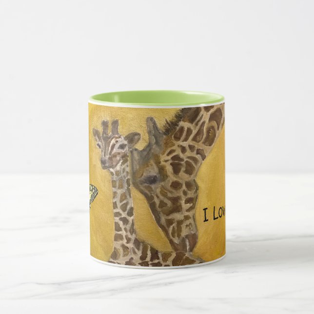 Kaffee-Cup-Giraffen für Mutter und Kind Tasse (Zentrum)