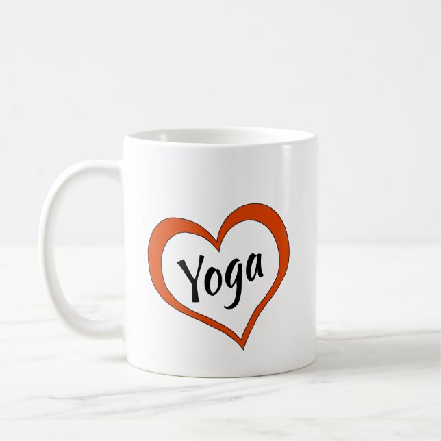 Kaffee-Cup: Herzyoga Kaffeetasse (Links)