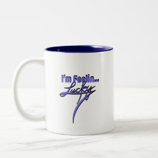 Kaffee-Cup: Ich bin Feelin' Lucky Zweifarbige Tasse