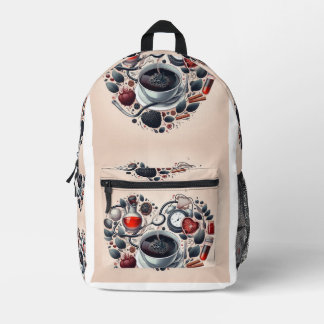 Kaffee-Cup in Herzform Gemütliche Atmosphärentasch Bedruckter Rucksack