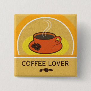 Kaffee-Cup Kaffee Lover Kaffeebohnen Platz Knopf Button