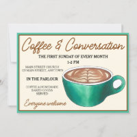 Kaffee-Cup Klatsch Konversation Kirche soziale Stu