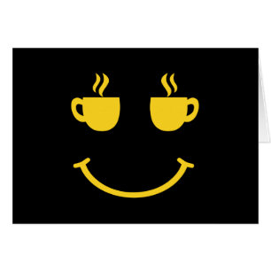 Kaffee Cup Lächeln Grußkarte