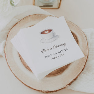 Kaffee-Cup-Liebe ist das Brechen von Paaren Polter Serviette