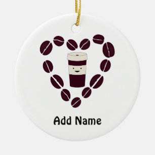 Kaffee-Cup-Liebe Keramik Ornament