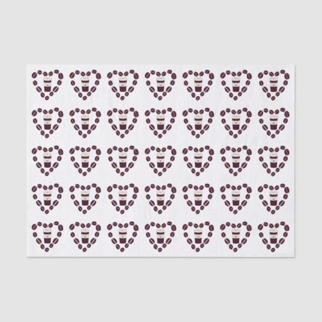 Kaffee-Cup-Liebe Seidenpapier (Vorderseite)
