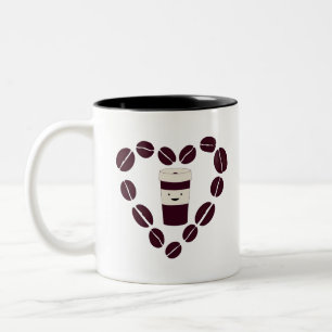 Kaffee-Cup-Liebe Zweifarbige Tasse