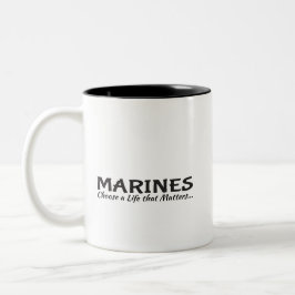 Kaffee-Cup: Marines Zweifarbige Tasse