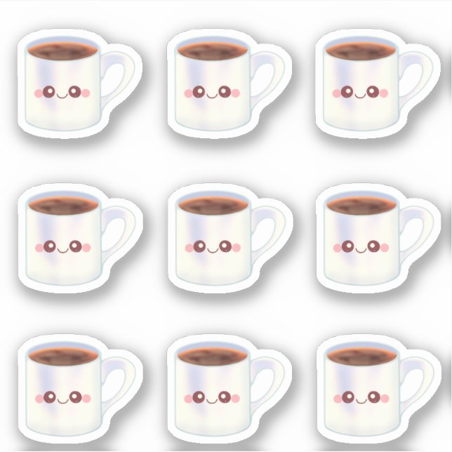 Kaffee-Cup Morgenkaffee Ästhetik Aufkleber (Vorderseite)